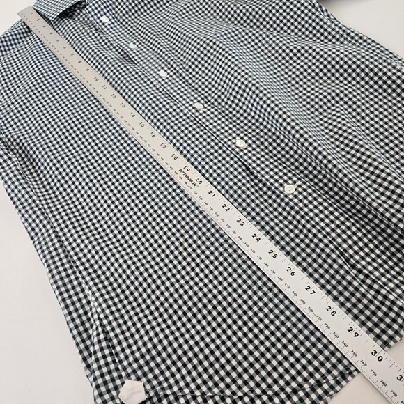 J.Crew Ludlow Dress Shirt Mens M Green White Gingham Thomas Mason Button Down - Picture 7 of 7